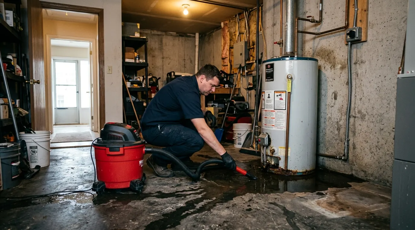 Emergency Water Heater Flood Cleanup in Chesterfield